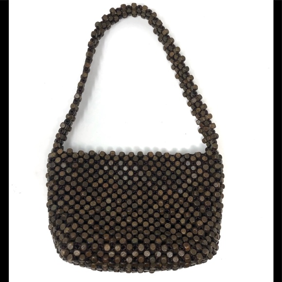 The Sak Wood Beaded Hobo Bag Boho Chic Earthy - Picture 7 of 8
